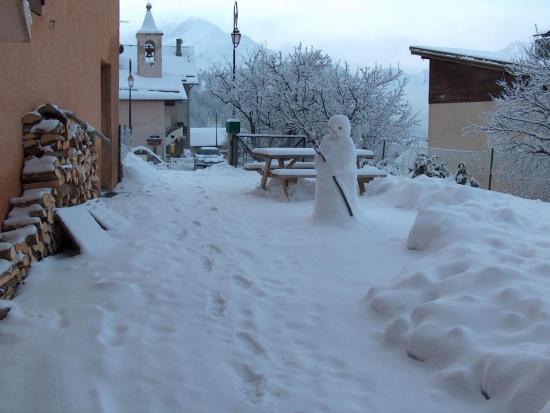 valloire  vue de la terrasse